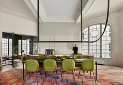 Flos Belt Suspension Light, 2020 -Comfortable Home Flos Ronan and Erwan Bouroullec Belt Suspension Light Green Leather 1