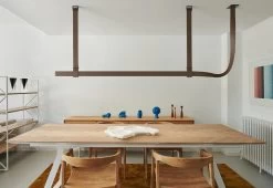 Flos Belt Suspension Light, 2020 -Comfortable Home Flos Ronan and Erwan Bouroullec Belt Suspension Light Natural Leather 5