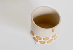 Oatmeal Spot Tripod Planter -Comfortable Home atelier stella baggot medium oatmeal spot tripod planter 5