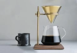 Kinto Slow Coffee Brewer Stand Set, Brass