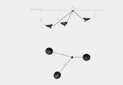 Plafonnier Araignée, 1955 -Comfortable Home serge mouille plafonnier araignee 7