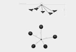 Plafonnier Araignée, 1955 -Comfortable Home serge mouille plafonnier araignee 8