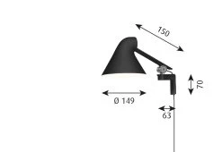 Louis Poulsen NJP Wall Light Short -Comfortable Home twentytwentyone Louis Poulsen NJP Wall Lamp 4