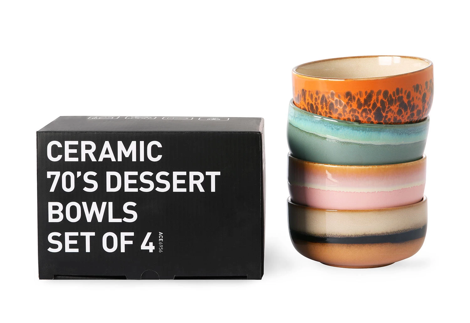 70s Dessert Bowls, Set Of 4, Sirius 3 70s Dessert Bowls, Set Of 4, Sirius - Image 3