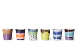 70s Coffee Mug, Set Of 6, Pluto -Comfortable Home twentytwentyone hkliving coffee mug set pluto 2