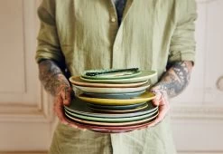 70s Dinner Plates, Set Of 2, Mineral -Comfortable Home twentytwentyone hkliving dinner plates set kiwi 6 2d53484e 2bd7 4e69 94c9 a728621bd000